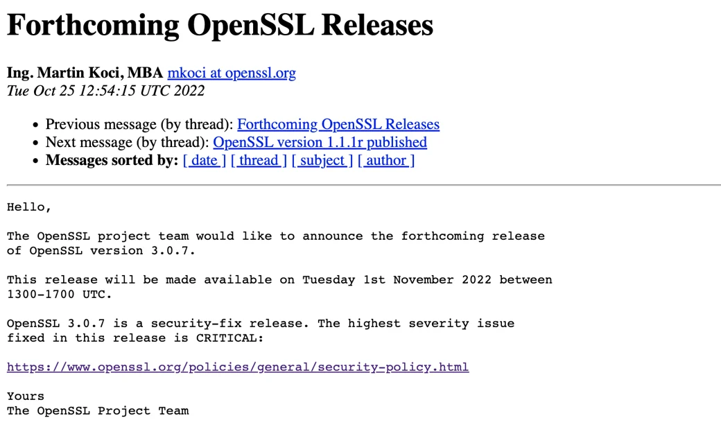 OpenSSL vulnerability